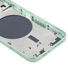 Back Housing Cover with SIM Card Tray & Side  Keys & Camera Lens for iPhone 12(White), For iPhone 12(with Card Tray), For iPhone 12(with SIM Card Tray), Back Housing Cover for 12