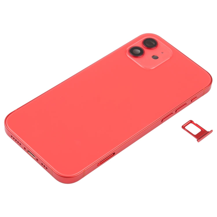 Battery Back Cover (with Side Keys & Card Tray & Power + Volume Flex Cable & Wireless Charging Module) for iPhone 12
