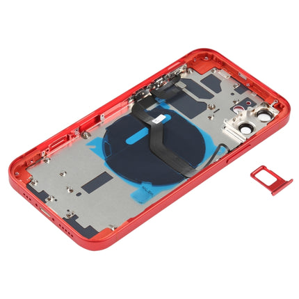 Battery Back Cover (with Side Keys & Card Tray & Power + Volume Flex Cable & Wireless Charging Module) for iPhone 12