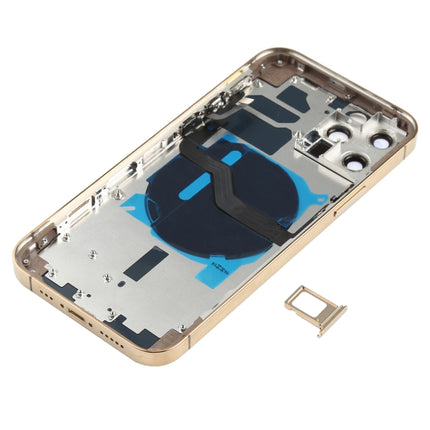 Battery Back Cover (with Side Keys & Card Tray & Power + Volume Flex Cable & Wireless Charging Module) for iPhone 12 Pro, For iPhone 12 Pro