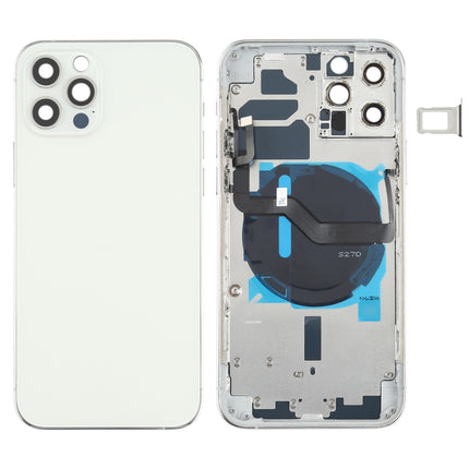 Battery Back Cover (with Side Keys & Card Tray & Power + Volume Flex Cable & Wireless Charging Module) for iPhone 12 Pro, For iPhone 12 Pro