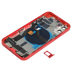 Battery Back Cover Assembly (with Side Keys & Speaker Ringer Buzzer & Motor & Camera Lens & Card Tray & Power Button + Volume Button + Charging Port & Wireless Charging Module) for iPhone 12