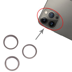 3 PCS Rear Camera Glass Lens Metal Outside Protector Hoop Ring for iPhone 13 Pro Max, For iPhone 13 Pro Max