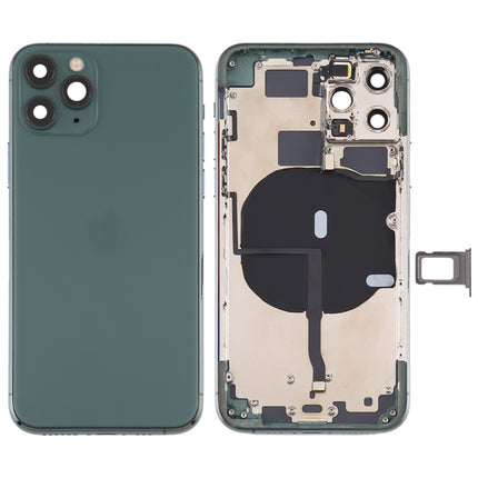 Battery Back Cover (with Side Keys & Card Tray & Power + Volume Flex Cable & Wireless Charging Module) for iPhone 11 Pro Max, For ip11 Pro Max, For iPhone 11 Pro Max