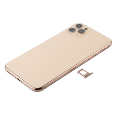 Battery Back Cover Assembly (with Side Keys & Power Button + Volume Button Flex Cable & Wireless Charging Module & Motor & Charging Port & Speaker Ringer Buzzer & Card Tray & Camera Lens Cover) for iPhone 11 Pro, For iPhone 11 Pro����������������������...