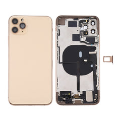 Battery Back Cover Assembly (with Side Keys & Power Button + Volume Button Flex Cable & Wireless Charging Module & Motor & Charging Port & Speaker Ringer Buzzer & Card Tray & Camera Lens Cover) for iPhone 11 Pro, For iPhone 11 Pro����������������������...