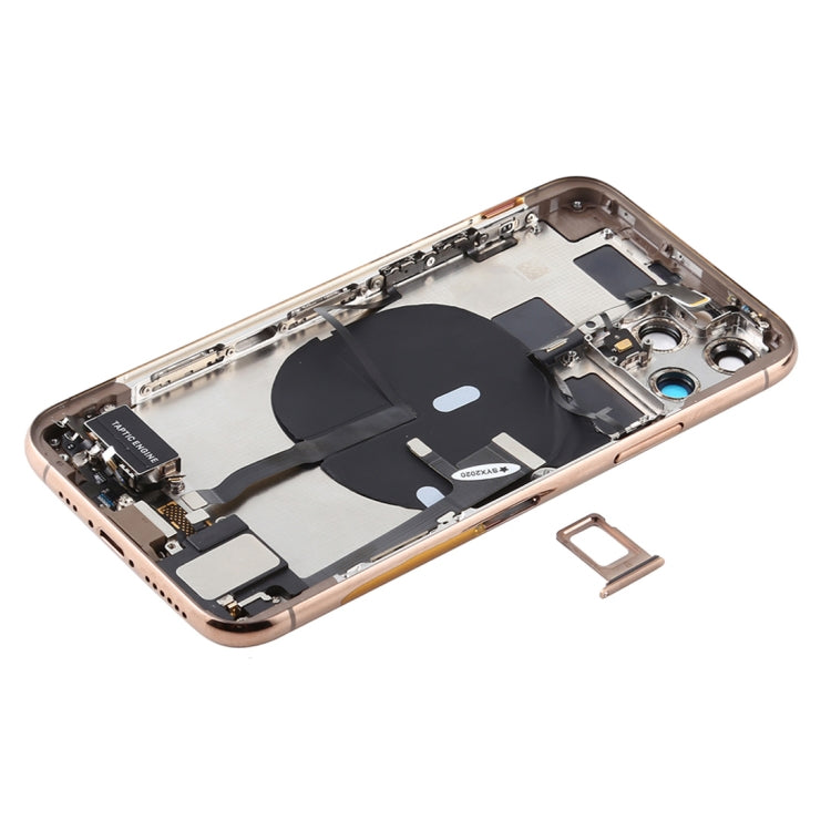 Battery Back Cover Assembly (with Side Keys & Power Button + Volume Button Flex Cable & Wireless Charging Module & Motor & Charging Port & Speaker Ringer Buzzer & Card Tray & Camera Lens Cover) for iPhone 11 Pro Max, For iPhone 11 Pro Max��������������...