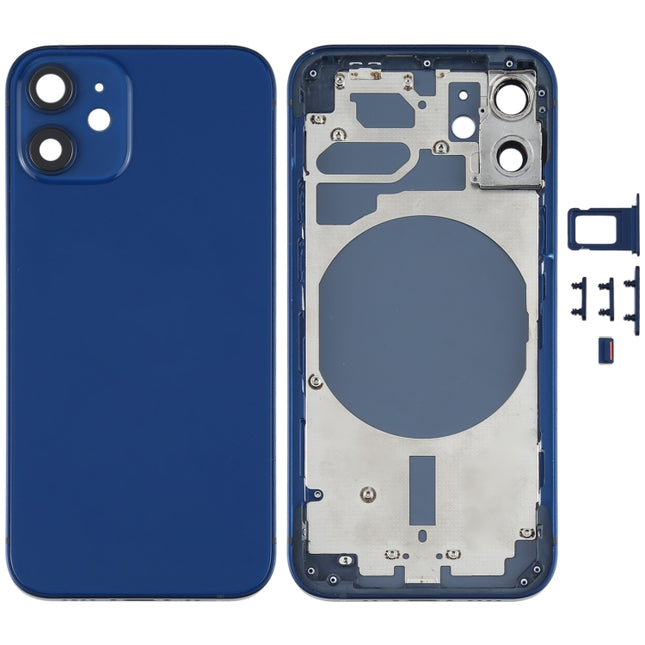 Back Housing Cover with SIM Card Tray & Side  Keys & Camera Lens for iPhone 12 mini(Green), For iPhone 12 mini, For iPhone 12 mini(Purple)