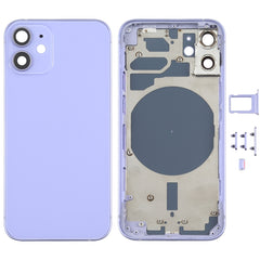 Back Housing Cover with SIM Card Tray & Side  Keys & Camera Lens for iPhone 12 mini(Green), For iPhone 12 mini, For iPhone 12 mini(Purple)