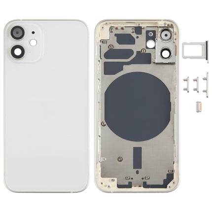 Back Housing Cover with SIM Card Tray & Side  Keys & Camera Lens for iPhone 12 mini(Green), For iPhone 12 mini, For iPhone 12 mini(Purple)