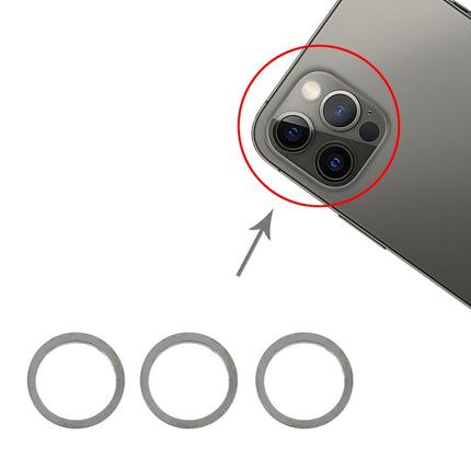 3 PCS Rear Camera Glass Lens Metal Protector Hoop Ring for iPhone 12 Pro Max, For iPhone 12 Pro Max