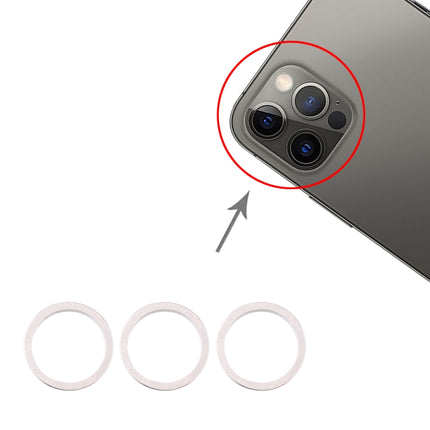 3 PCS Rear Camera Glass Lens Metal Protector Hoop Ring for iPhone 12 Pro Max, For iPhone 12 Pro Max