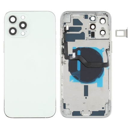 Battery Back Cover (with Side Keys & Card Tray & Power + Volume Flex Cable & Wireless Charging Module) for iPhone 12 Pro Max, For iPhone 12 Pro Max