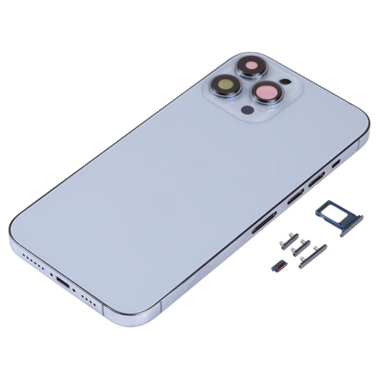Back Housing Cover with SIM Card Tray & Side  Keys & Camera Lens for iPhone 13 Pro Max, For iPhone 13 Pro Max(with SIM Card Tray), For iPhone 13 Pro Max (with SIM Card Tray), For iPhone 13 Pro Max