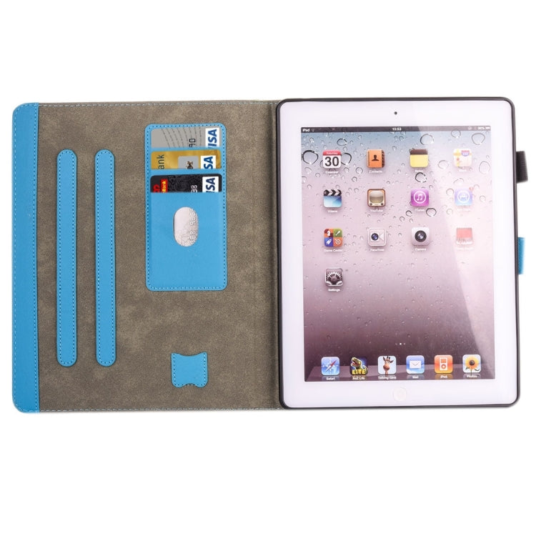 For iPad 4 / 3 / 2  Horizontal Flip Leather Case with Holder & Wallet & Card Slots & Pen Slot, For iPad 4 / 3 / 2