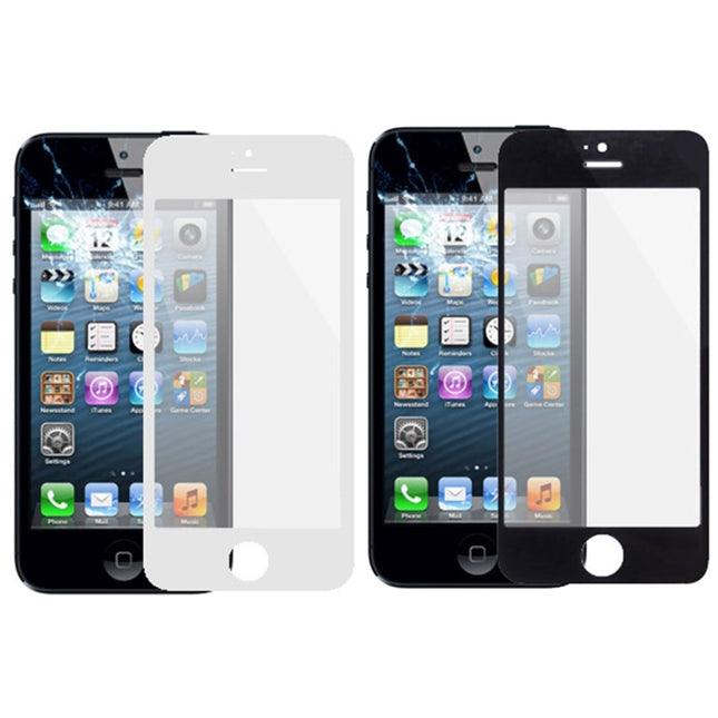 5 PCS Black + 5 PCS White for iPhone 5 & 5S Front Screen Outer Glass Lens, 5 Black 5 White for i5 & 5S