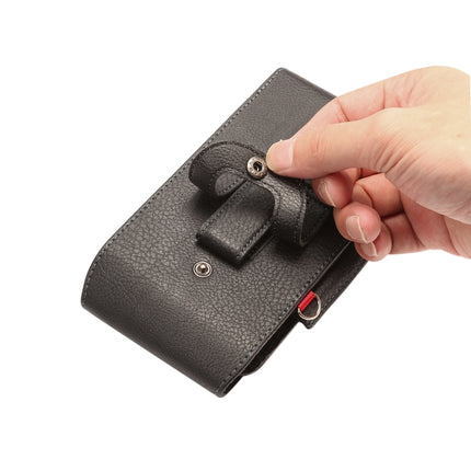Für Telefone mit 6,7 Zoll und darunter. Multifunktionale, universelle, vertikale Klapptasche aus PU-Leder mit Doppelgitter und Litschi-Textur, Gürteltasche mit Kartensteckplatz, Gürtelclip und Trageband, für Telefone mit 6,7 Zoll und darunter
