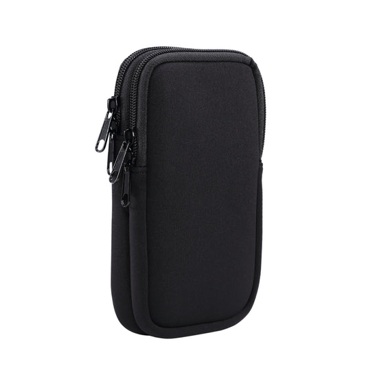 Universal Double-compartment Elastic Hanging Waist Bag for 6.9 inches and Below Smart Phones