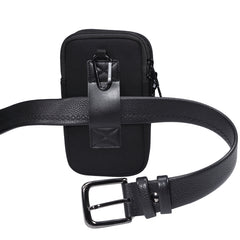 Universal Double-compartment Elastic Hanging Waist Bag for 6.9 inches and Below Smart Phones