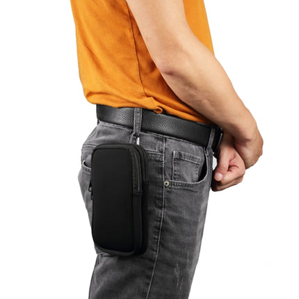 Universelle, elastische Gürteltasche zum Aufhängen mit zwei Fächern für Smartphones mit einer Größe von 6,9 Zoll und darunter