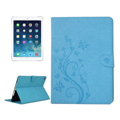 For iPad Air 2 Pressed Flowers Butterfly Pattern Horizontal Flip PU Leather Case with Magnetic Buckle & Holder & Card Slots & Wallet, For iPad Air 2