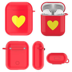 Heart Pattern Apple Wireless Earphones Charging Box Dust-proof Shockproof Outdoor Protective Case for Airpods, 5