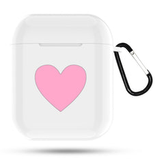 Heart Pattern Apple Wireless Earphones Charging Box Dust-proof Shockproof Outdoor Protective Case for Airpods, 5