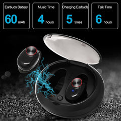 BTH-V5 DSP Noise Cancelling Earbuds Sports Wireless Bluetooth V5.0  Headset with Charging Case, Compatible with iPhone and Android