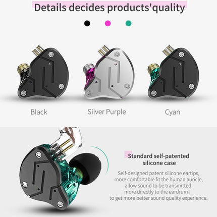 KZ ZSN Circle Iron Moving Iron Quad-core Wired Control In-ear Mega Bass HiFi Earphone with Microphone