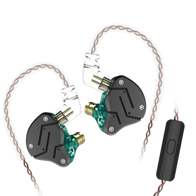 KZ ZSN Circle Iron Moving Iron Quad-core Wired Control In-ear Mega Bass HiFi Earphone with Microphone