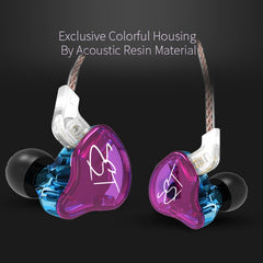 KZ ZST Circle Iron In-ear Mega Bass MP3 Dual Unit Earphone without Microphone