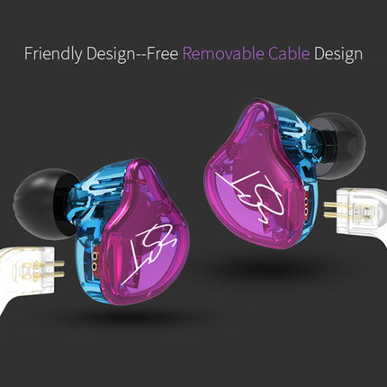 KZ ZST Circle Iron In-ear Mega Bass MP3 Dual Unit Earphone without Microphone