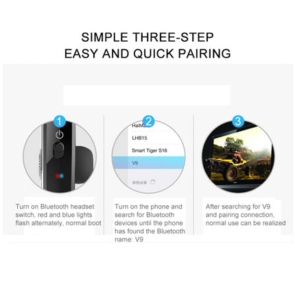 Auriculares inalámbricos Bluetooth V9 Business manos libres CSR 4.1 con micrófono para conductores deportivos