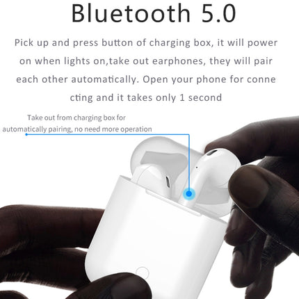 i9 Touch Wireless TWS Sport Bilaterales Stereo-Bluetooth 5.0-Headset mit Ladebox, Touch-Version, Touch-Version