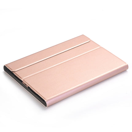 A102 For iPad 10.2 inch Ultra-thin Detachable Bluetooth Keyboard Leather Tablet Case with Stand Function, Rose Gold, Black, Dark Blue, Gold