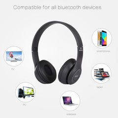 P47 Foldable Wireless Bluetooth Headphone with 3.5mm Audio Jack, Support MP3 / Call, P47 Black, P47 Blue, P47 Red, P47 White, P47 Green