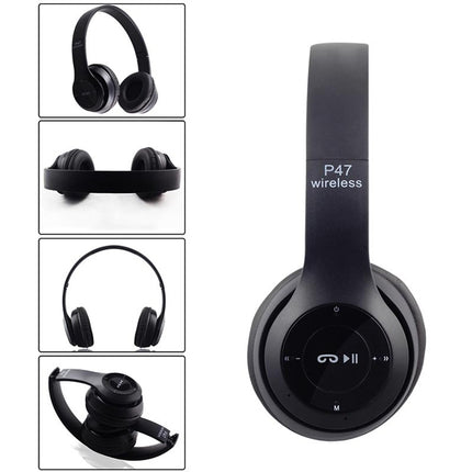 Auriculares inalámbricos plegables Bluetooth P47 con conector de audio de 3,5 mm, compatible con MP3/llamadas, P47 negro, P47 azul, P47 rojo, P47 blanco, P47 verde