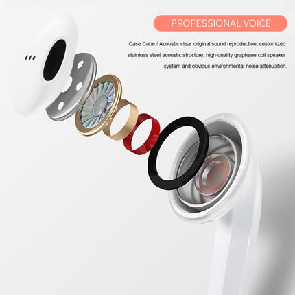 Auriculares inalámbricos Bluetooth HiFi InPods 2 TWS V5.0 con estuche de carga, compatibilidad con emparejamiento automático y control táctil