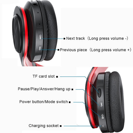 Auriculares inalámbricos Bluetooth V5.0 B39, B39 (rojo), B39 (blanco), B39 (azul), B39 (negro rojo), B39 (negro)