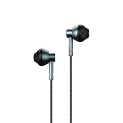 REMAX RM-201 In-Ear-Stereo-Musikkopfhörer aus Metall mit Kabelsteuerung + Mikrofon, unterstützt Freisprechfunktion