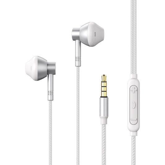 REMAX RM-201 In-Ear Stereo Metal Music Earphone with Wire Control + MIC, Support Hands-free