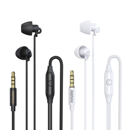 REMAX RM-208 In-Ear Stereo Sleep Earphone with Wire Control + MIC, Support Hands-free