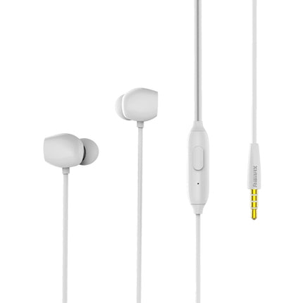 REMAX RM-550 3.5mm Gold Pin In-Ear Stereo Music Earphone with Wire Control + MIC, Support Hands-free