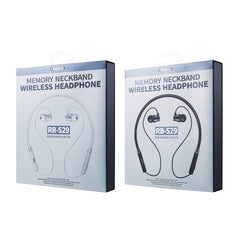Auriculares inalámbricos Bluetooth V5.0 con banda para el cuello y memoria de la serie Linton REMAX RB-S29