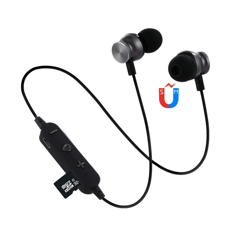 F17 Bluetooth 4.2 Hanging Neck Design Bluetooth Headset, Support Music Play & Switching & Volume Control & Answer