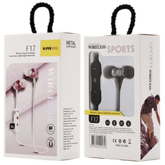 F17 Bluetooth 4.2 Hanging Neck Design Bluetooth Headset, Support Music Play & Switching & Volume Control & Answer