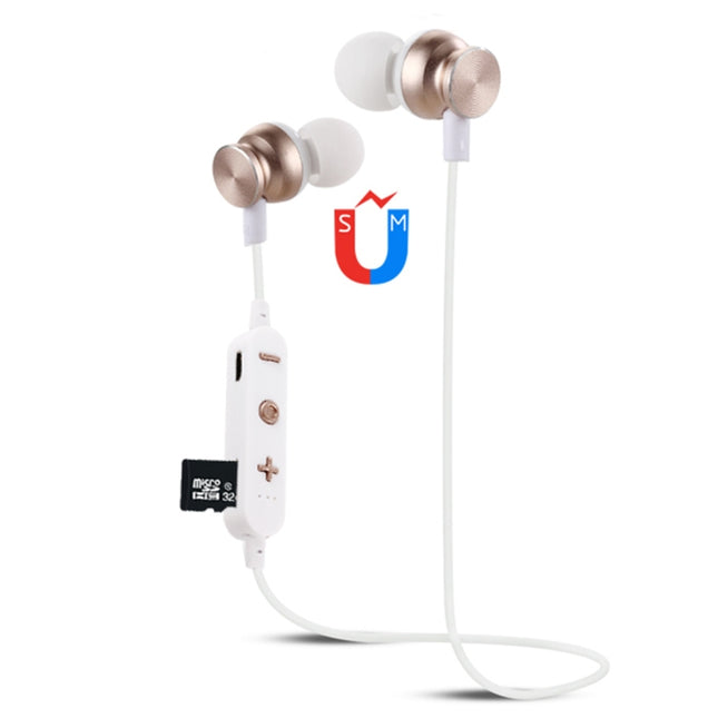 F17 Bluetooth 4.2 Hanging Neck Design Bluetooth Headset, Support Music Play & Switching & Volume Control & Answer