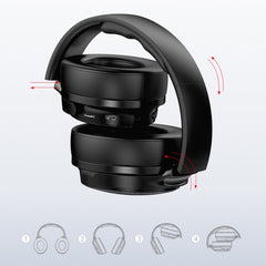 awei A780BL Bluetooth 5.0 Foldable Bass Wireless Bluetooth Headphone with 3.5mm Aux Jack, A780BL