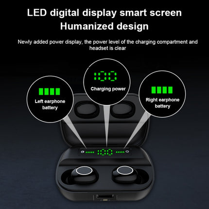 Auriculares Bluetooth S11 TWS Touch con caja de carga magnética, compatible con pantalla LED de alimentación de tres pantallas