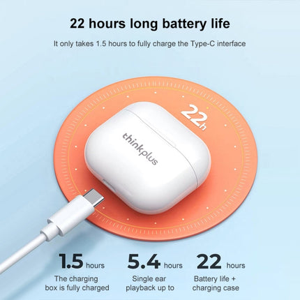 Original Lenovo LivePods LP40 TWS IPX4 wasserdichter Bluetooth-Kopfhörer mit Ladebox, unterstützt Touch- und HD-Anrufe sowie Siri und Master-Slave-Umschaltung, LivePods LP40